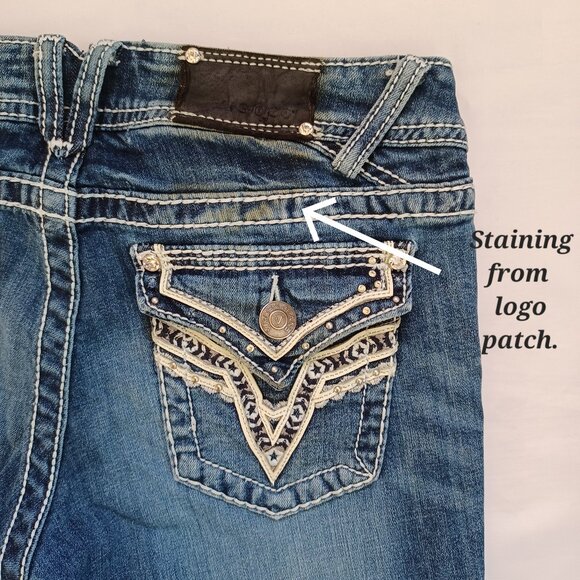 Vigoss Jeans The New York Capri Midrise Cropped Dark Wash Stretch Juniors Size 7 - Picture 4 of 14